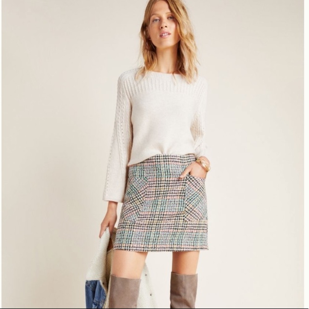 Maeve Multicolor Plaid Mini Skirt